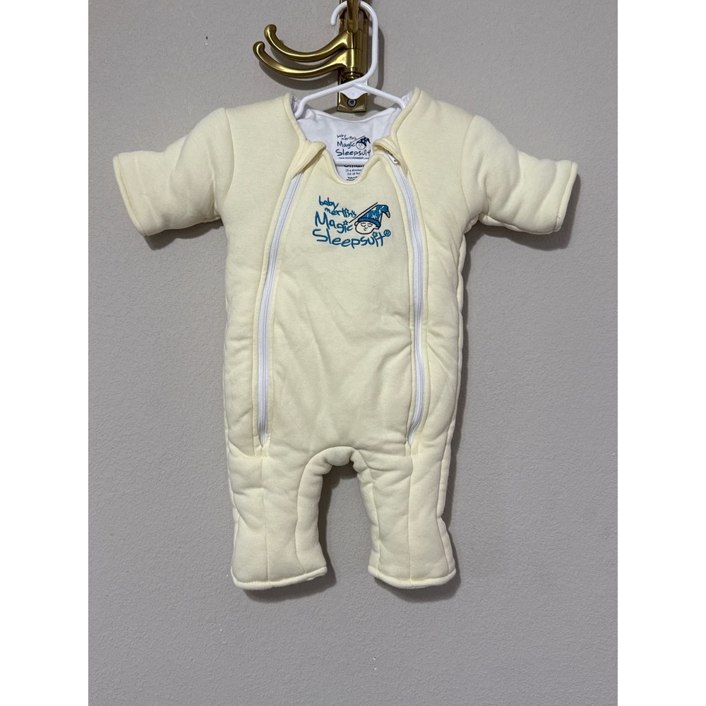 Baby Merlin Magic Sleepsuit Kids Small 3-6 Months Yellow Swaddle